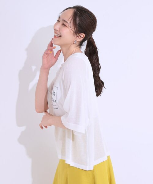 SHOO・LA・RUE / シューラルー ニット・セーター | 【S-LL】シアー感がこなれ見え お袖ゆったりロゴニット | 詳細10