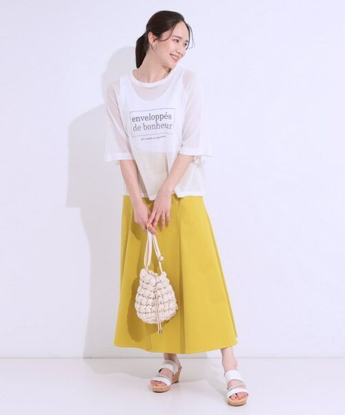 SHOO・LA・RUE / シューラルー ニット・セーター | 【S-LL】シアー感がこなれ見え お袖ゆったりロゴニット | 詳細11