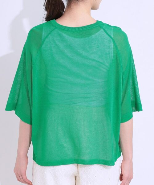 SHOO・LA・RUE / シューラルー ニット・セーター | 【S-LL】シアー感がこなれ見え お袖ゆったりロゴニット | 詳細19