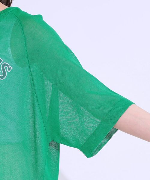 SHOO・LA・RUE / シューラルー ニット・セーター | 【S-LL】シアー感がこなれ見え お袖ゆったりロゴニット | 詳細21