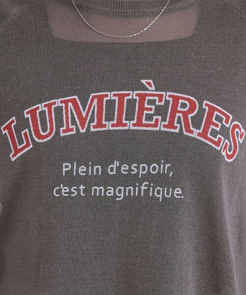 SHOO・LA・RUE / シューラルー ニット・セーター | 【S-LL】シアー感がこなれ見え お袖ゆったりロゴニット | 詳細4