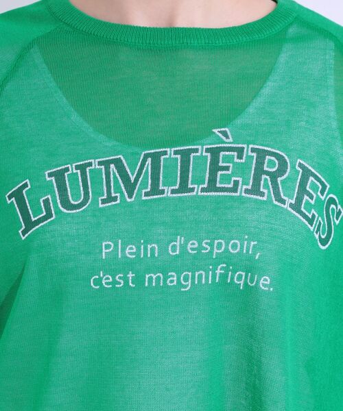 SHOO・LA・RUE / シューラルー ニット・セーター | 【S-LL】シアー感がこなれ見え お袖ゆったりロゴニット | 詳細8