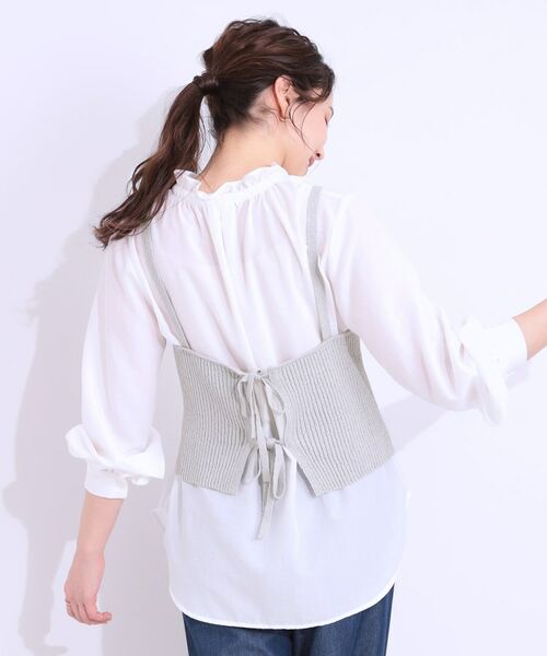 SHOO・LA・RUE / シューラルー その他トップス | 【S-LL/2点セット】ラメニットキャミ＆ロゴTシャツ | 詳細15