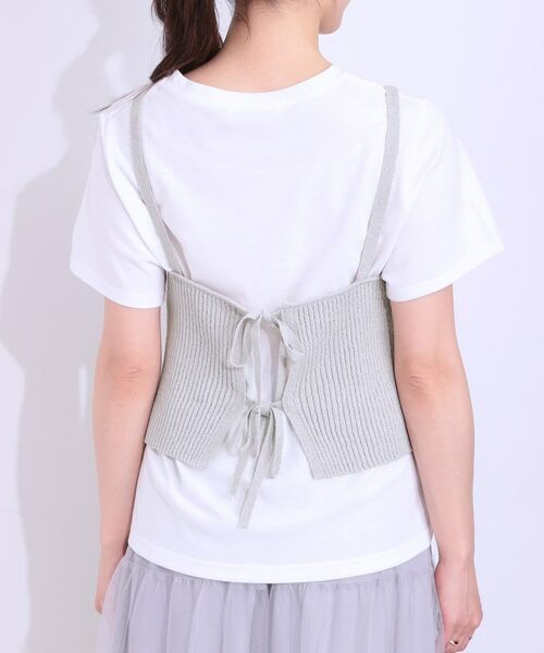 SHOO・LA・RUE / シューラルー その他トップス | 【S-LL/2点セット】ラメニットキャミ＆ロゴTシャツ | 詳細21