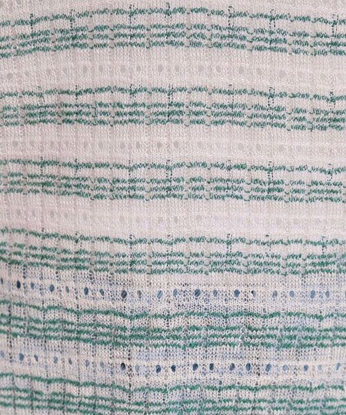 SHOO・LA・RUE / シューラルー ニット・セーター | 【S-LL】大人カジュアルコーデに 透かし編みボーダー ポロニット | 詳細8