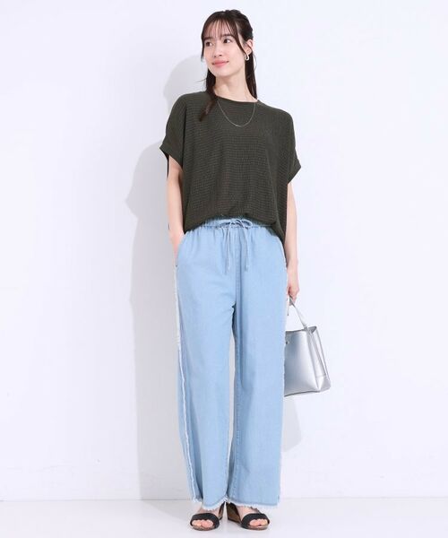 SHOO・LA・RUE / シューラルー カットソー | 【洗える】ぽこぽこフレンチスリーブTシャツ | 詳細19