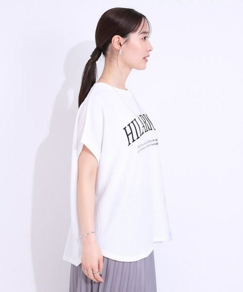 SHOO・LA・RUE / シューラルー カットソー | 【洗える】ぽこぽこフレンチスリーブTシャツ | 詳細2