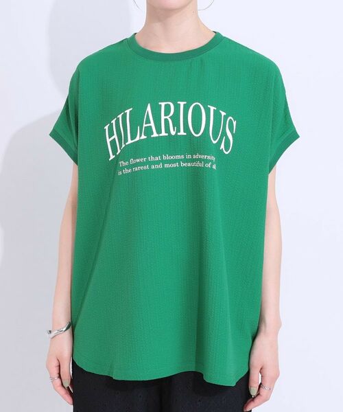 SHOO・LA・RUE / シューラルー カットソー | 【洗える】ぽこぽこフレンチスリーブTシャツ | 詳細21