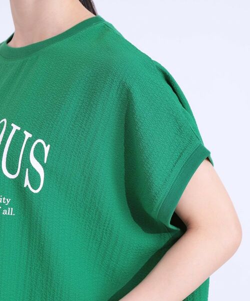 SHOO・LA・RUE / シューラルー カットソー | 【洗える】ぽこぽこフレンチスリーブTシャツ | 詳細25