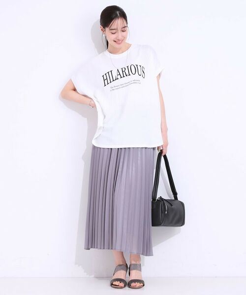 SHOO・LA・RUE / シューラルー カットソー | 【洗える】ぽこぽこフレンチスリーブTシャツ | 詳細3