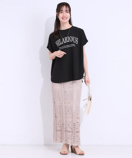 SHOO・LA・RUE / シューラルー カットソー | 【洗える】ぽこぽこフレンチスリーブTシャツ | 詳細7