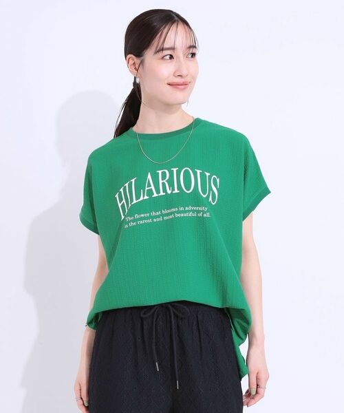 SHOO・LA・RUE / シューラルー カットソー | 【洗える】ぽこぽこフレンチスリーブTシャツ | 詳細9