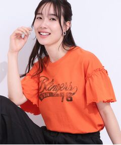 SHOO・LA・RUE / シューラルー Tシャツ | 【洗える/S-LL】プリントアソート お袖フリルTシャツ