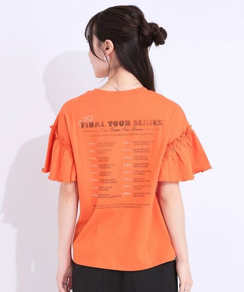 SHOO・LA・RUE / シューラルー Tシャツ | 【洗える/S-LL】プリントアソート お袖フリルTシャツ | 詳細10