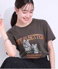 SHOO・LA・RUE / シューラルー Tシャツ | 【洗える/S-LL】選べる3柄 ベーシックプリントTシャツ