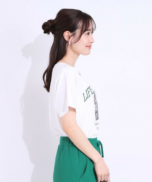 SHOO・LA・RUE / シューラルー Tシャツ | 【洗える/S-LL】選べる3柄 ベーシックプリントTシャツ | 詳細10