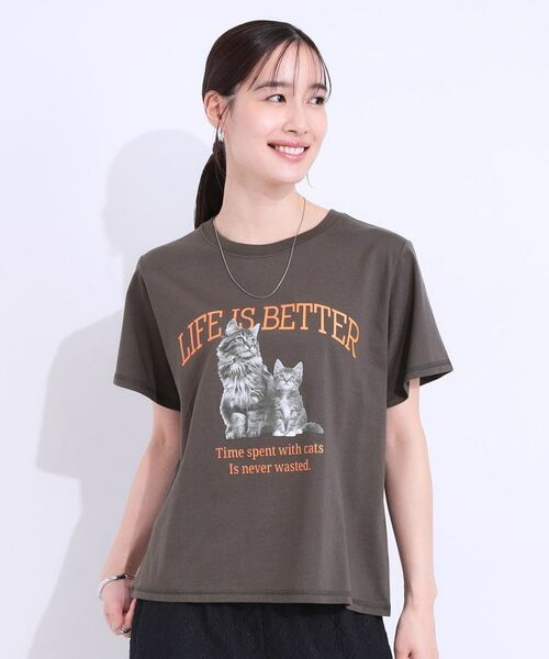 SHOO・LA・RUE / シューラルー Tシャツ | 【洗える/S-LL】選べる3柄 ベーシックプリントTシャツ | 詳細13