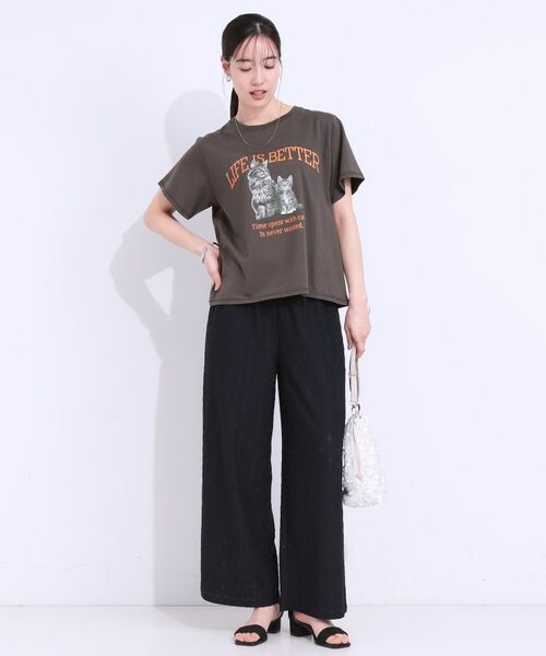 SHOO・LA・RUE / シューラルー Tシャツ | 【洗える/S-LL】選べる3柄 ベーシックプリントTシャツ | 詳細15