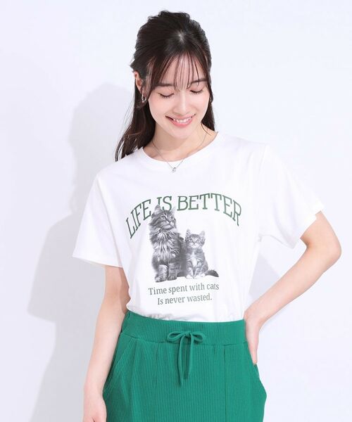 SHOO・LA・RUE / シューラルー Tシャツ | 【洗える/S-LL】選べる3柄 ベーシックプリントTシャツ | 詳細9