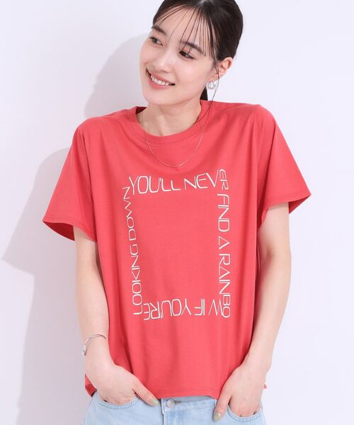 SHOO・LA・RUE/シューラルー 【洗える/S-LL】選べる3柄 ベーシックプリントTシャツ ピンク(273) 01(S) SHOO・LA・RUE/シューラルー 【洗える/S-LL】選べる3柄 ベーシックプリントTシャツ ピンク(273) 01(S)