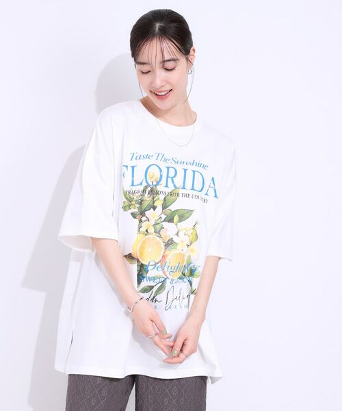SHOO・LA・RUE / シューラルー Tシャツ | 【洗える】ゆるシルエットが抜け感を演出 プリントBIG Tシャツ | 詳細1
