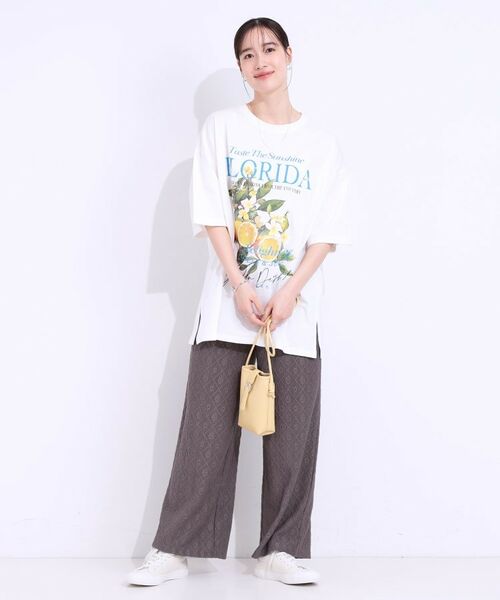 SHOO・LA・RUE / シューラルー Tシャツ | 【洗える】ゆるシルエットが抜け感を演出 プリントBIG Tシャツ | 詳細3