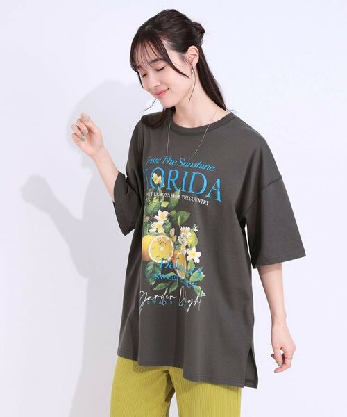 SHOO・LA・RUE / シューラルー Tシャツ | 【洗える】ゆるシルエットが抜け感を演出 プリントBIG Tシャツ | 詳細6