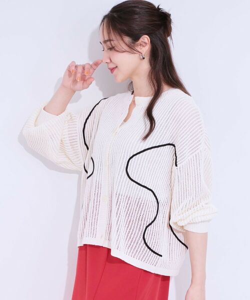 SHOO・LA・RUE / シューラルー カーディガン・ボレロ | 柄コード刺繍アソート メッシュ2WAYカーデ | 詳細2