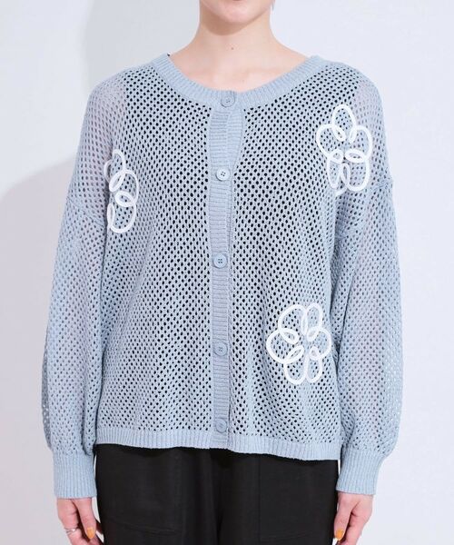 SHOO・LA・RUE / シューラルー カーディガン・ボレロ | 柄コード刺繍アソート メッシュ2WAYカーデ | 詳細22