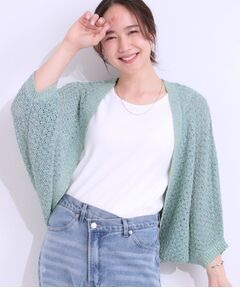 SHOO・LA・RUE / シューラルー カーディガン・ボレロ | リネンライク 透かし編みボレロカーディガン