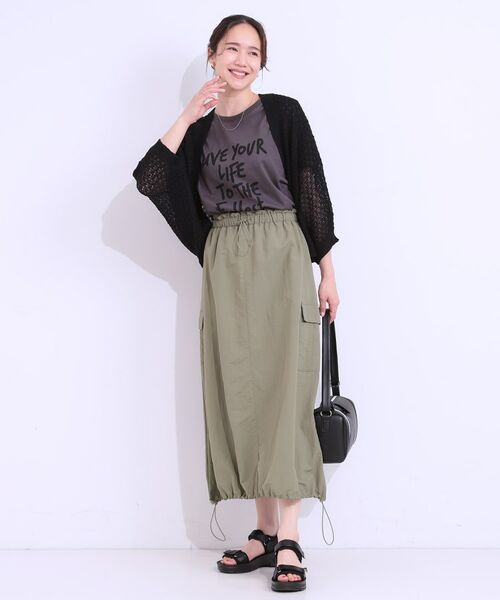 SHOO・LA・RUE / シューラルー カーディガン・ボレロ | リネンライク 透かし編みボレロカーディガン | 詳細3