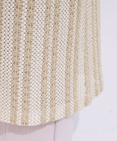 SHOO・LA・RUE / シューラルー ベスト | 【S-LL】羽織るだけでサマ見え バイカラーレースジレ | 詳細19