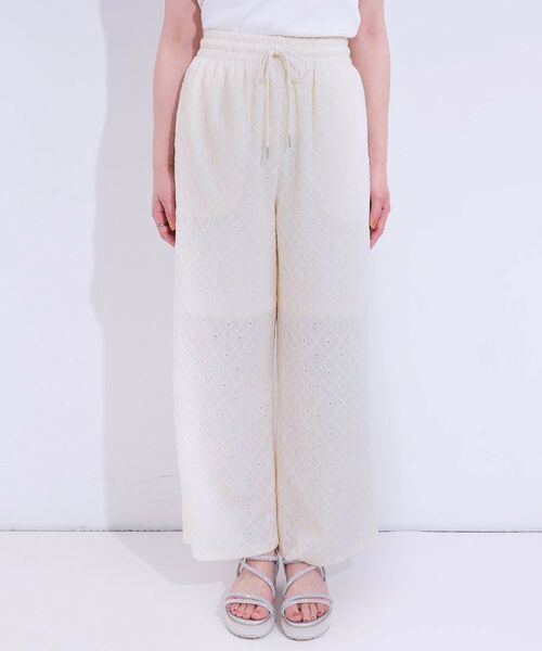 SHOO・LA・RUE / シューラルー パンツ | 幾何学レース調 イージーパンツ | 詳細13