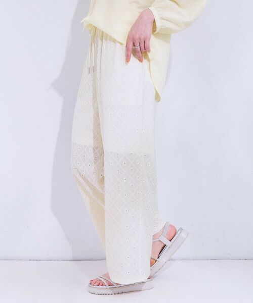 SHOO・LA・RUE / シューラルー パンツ | 幾何学レース調 イージーパンツ | 詳細2