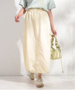 SHOO・LA・RUE / シューラルー ロング・マキシ丈スカート | 【2WAY/S-LL】バルーンシルエットにもなる ナイロンカーゴスカート