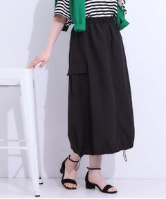 SHOO・LA・RUE / シューラルー ロング・マキシ丈スカート | 【2WAY/S-LL】バルーンシルエットにもなる ナイロンカーゴスカート