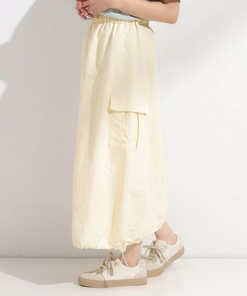 SHOO・LA・RUE / シューラルー ロング・マキシ丈スカート | 【2WAY/S-LL】バルーンシルエットにもなる ナイロンカーゴスカート | 詳細14