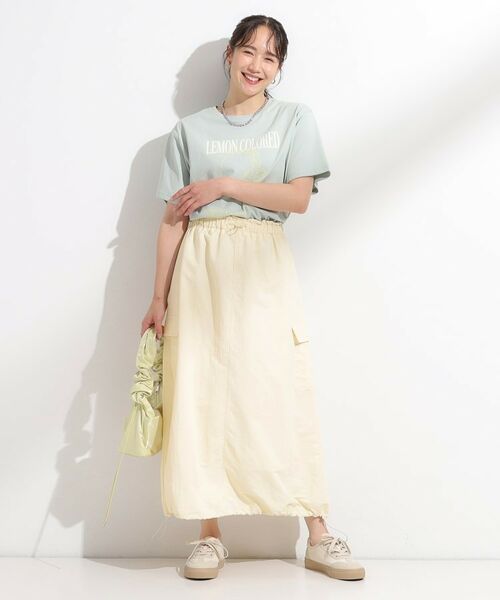 SHOO・LA・RUE / シューラルー ロング・マキシ丈スカート | 【2WAY/S-LL】バルーンシルエットにもなる ナイロンカーゴスカート | 詳細17