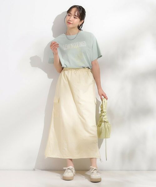 SHOO・LA・RUE / シューラルー ロング・マキシ丈スカート | 【2WAY/S-LL】バルーンシルエットにもなる ナイロンカーゴスカート | 詳細18