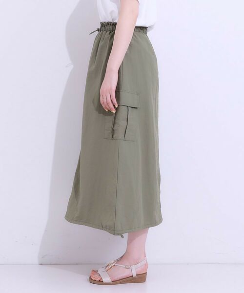 SHOO・LA・RUE / シューラルー ロング・マキシ丈スカート | 【2WAY/S-LL】バルーンシルエットにもなる ナイロンカーゴスカート | 詳細21