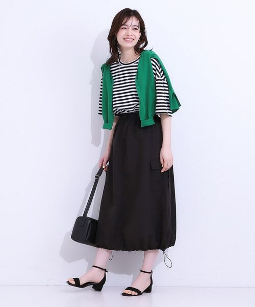 SHOO・LA・RUE / シューラルー ロング・マキシ丈スカート | 【2WAY/S-LL】バルーンシルエットにもなる ナイロンカーゴスカート | 詳細6