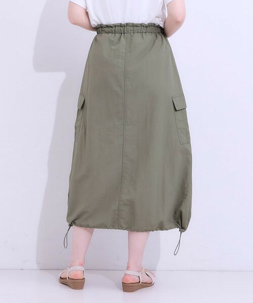 SHOO・LA・RUE / シューラルー ロング・マキシ丈スカート | 【2WAY/S-LL】バルーンシルエットにもなる ナイロンカーゴスカート | 詳細9