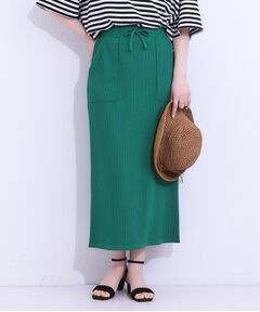 SHOO・LA・RUE / シューラルー ロング・マキシ丈スカート | 【S-LL】ウエストゴムで楽ちん カットリブナロースカート