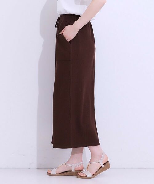 SHOO・LA・RUE / シューラルー ロング・マキシ丈スカート | 【S-LL】ウエストゴムで楽ちん カットリブナロースカート | 詳細14