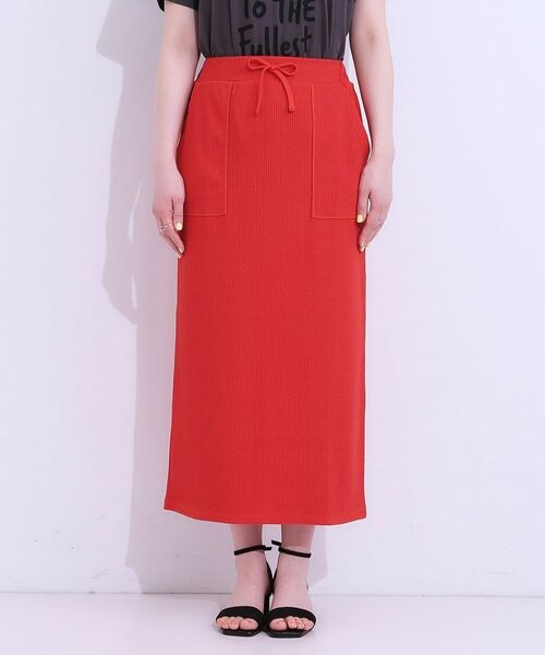 SHOO・LA・RUE / シューラルー ロング・マキシ丈スカート | 【S-LL】ウエストゴムで楽ちん カットリブナロースカート | 詳細17