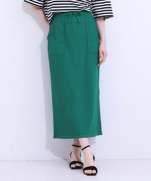 SHOO・LA・RUE / シューラルー ロング・マキシ丈スカート | 【S-LL】ウエストゴムで楽ちん カットリブナロースカート | 詳細5