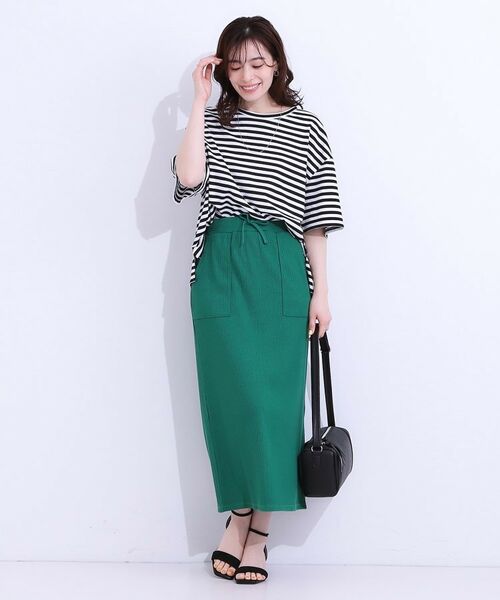 SHOO・LA・RUE / シューラルー ロング・マキシ丈スカート | 【S-LL】ウエストゴムで楽ちん カットリブナロースカート | 詳細7