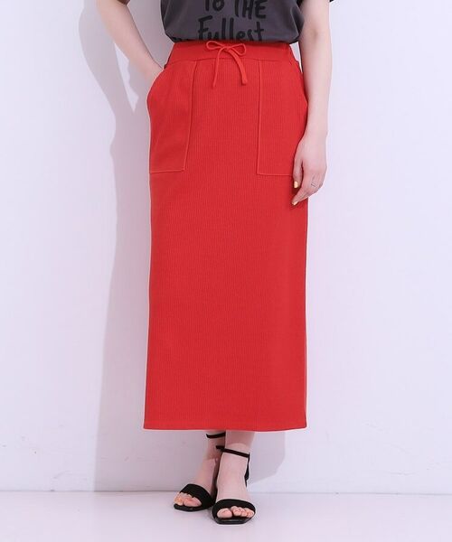 SHOO・LA・RUE / シューラルー ロング・マキシ丈スカート | 【S-LL】ウエストゴムで楽ちん カットリブナロースカート | 詳細9