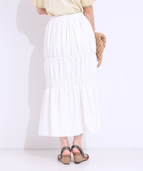 SHOO・LA・RUE / シューラルー ロング・マキシ丈スカート | 【S-LL】コーデが華やかに シャーリングデザインスカート | 詳細2