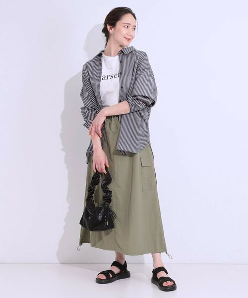 SHOO・LA・RUE / シューラルー シャツ・ブラウス | 大人の抜け感コーデに シアーストライプ BIGシャツ | 詳細3